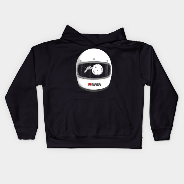 Astronaut Wanna Be Kids Hoodie by eriksandisatresa